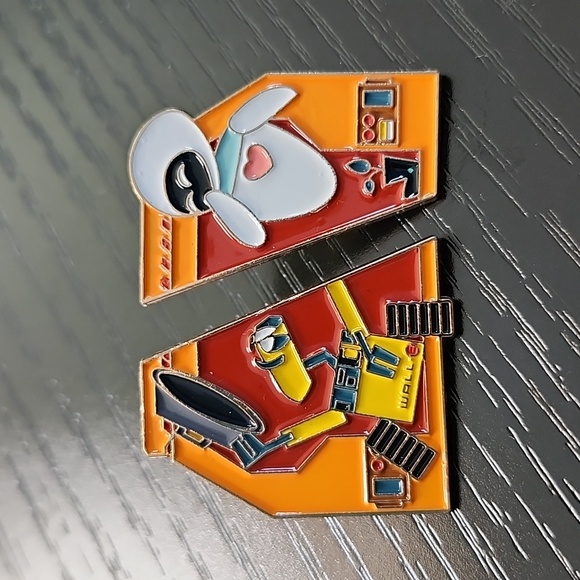 Disney Jewelry - Disney's Wall E and Eve Inspired Enamel Pin Set